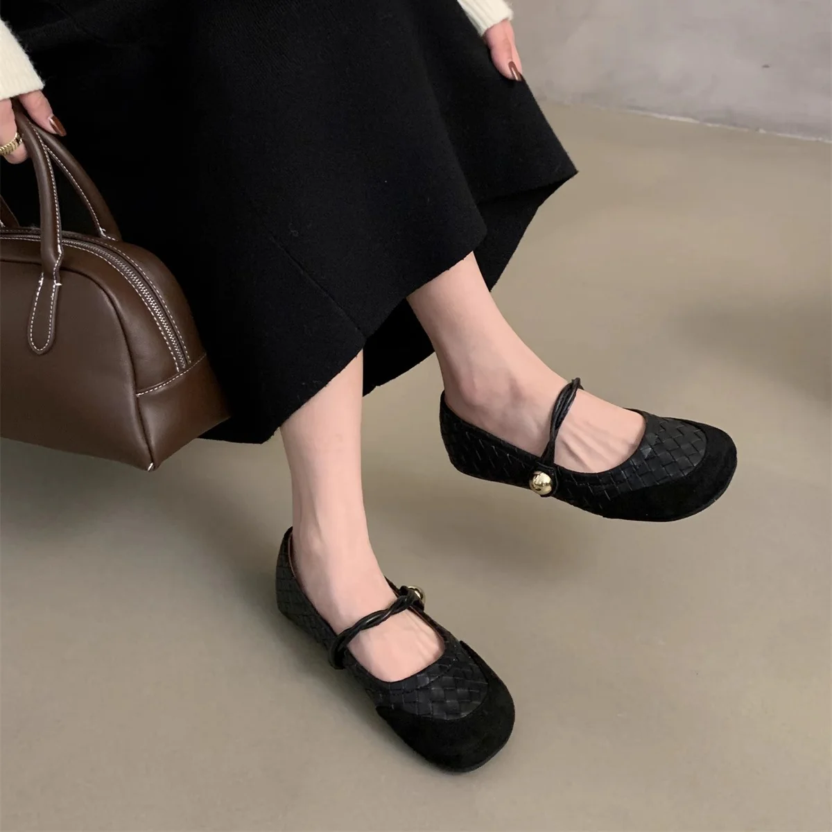 Damen Ballerinas mit modischem geflochtenem Design und eleganter Schleifen-Applikation Heidi Mode - Image 4