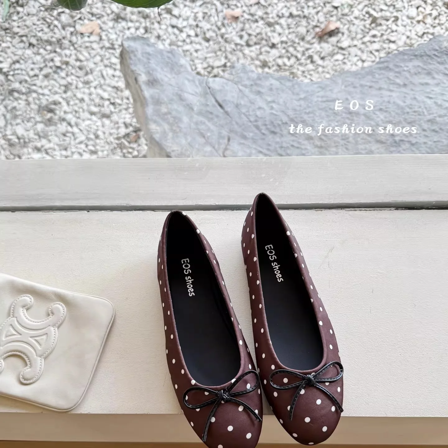 Damen Ballerinas mit modischem Punkte-Design und dekorativem Schleifenakzent Heidi Mode - Image 3