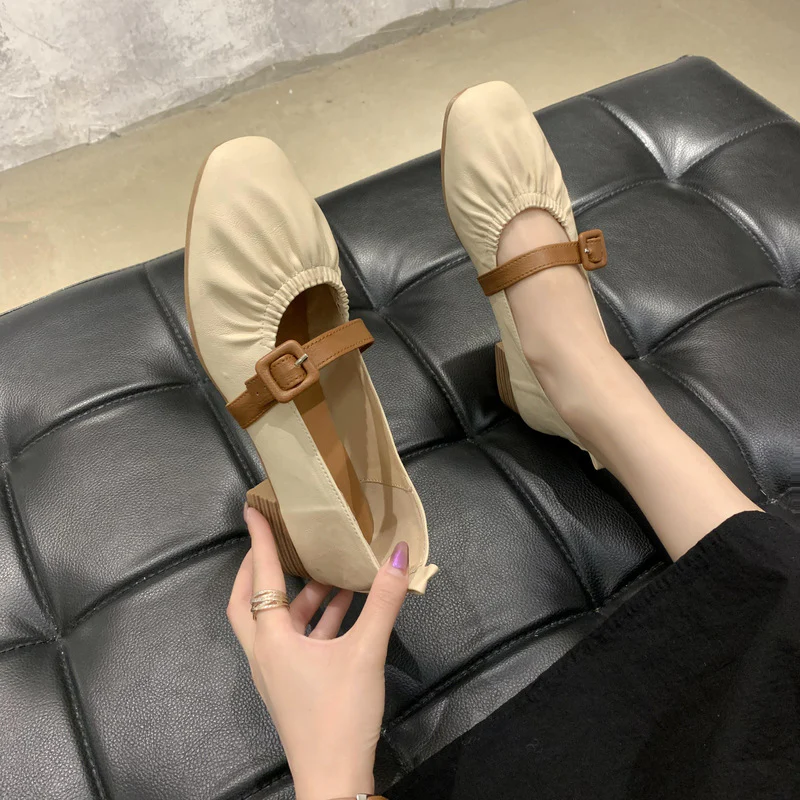 Damen Ballerinas mit modischem Riemchen-Design und bequemem Fußbett Heidi Mode - Image 3