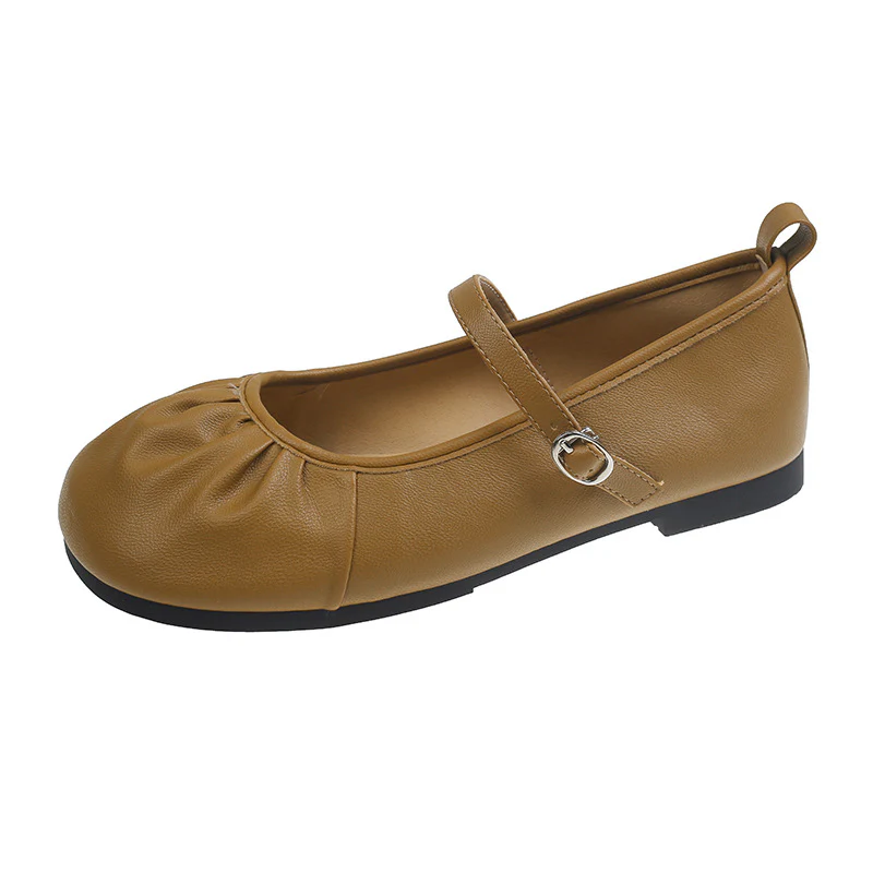 Damen Ballerinas mit modischem Riemchen und femininer Faltenoptik Heidi Mode - Image 6