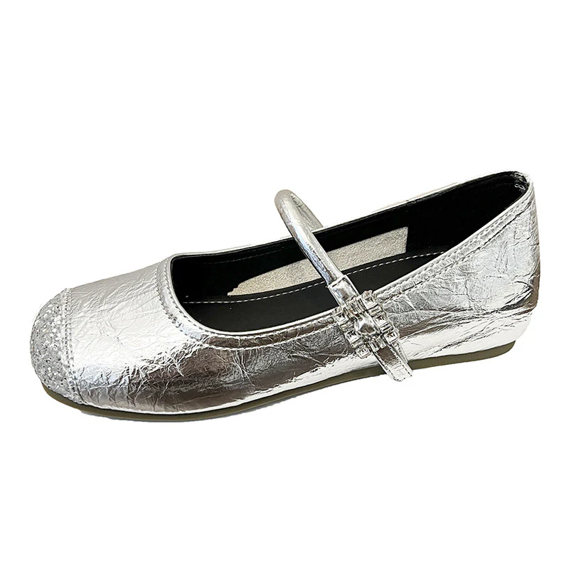 Damen Ballerinas mit modischem Riemen und glitzernder Oberfläche Heidi Mode - Image 7