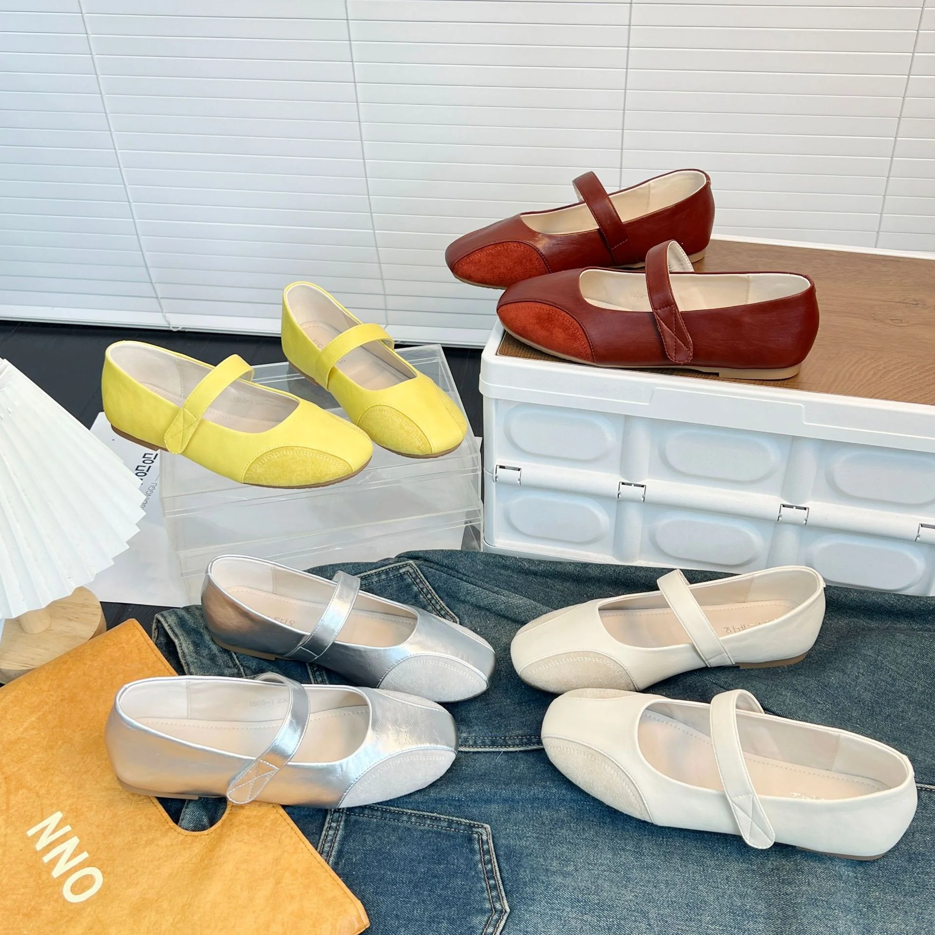 Damen Ballerinas mit modischem Riemenschluss aus hochwertigem Leder Heidi Mode - Image 5