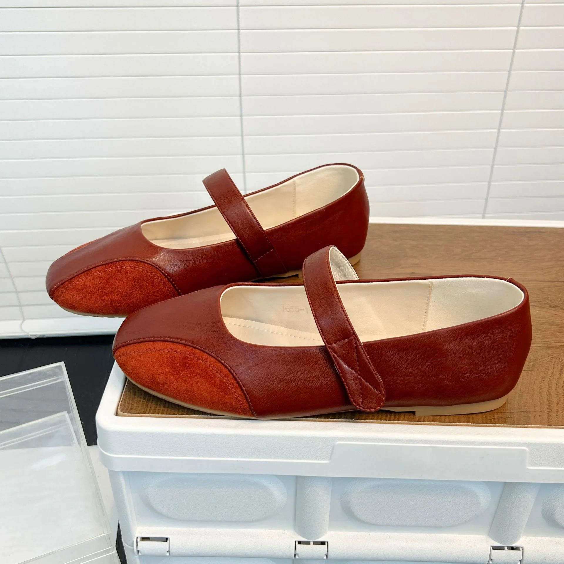 Damen Ballerinas mit modischem Riemenschluss aus hochwertigem Leder Heidi Mode - Image 6