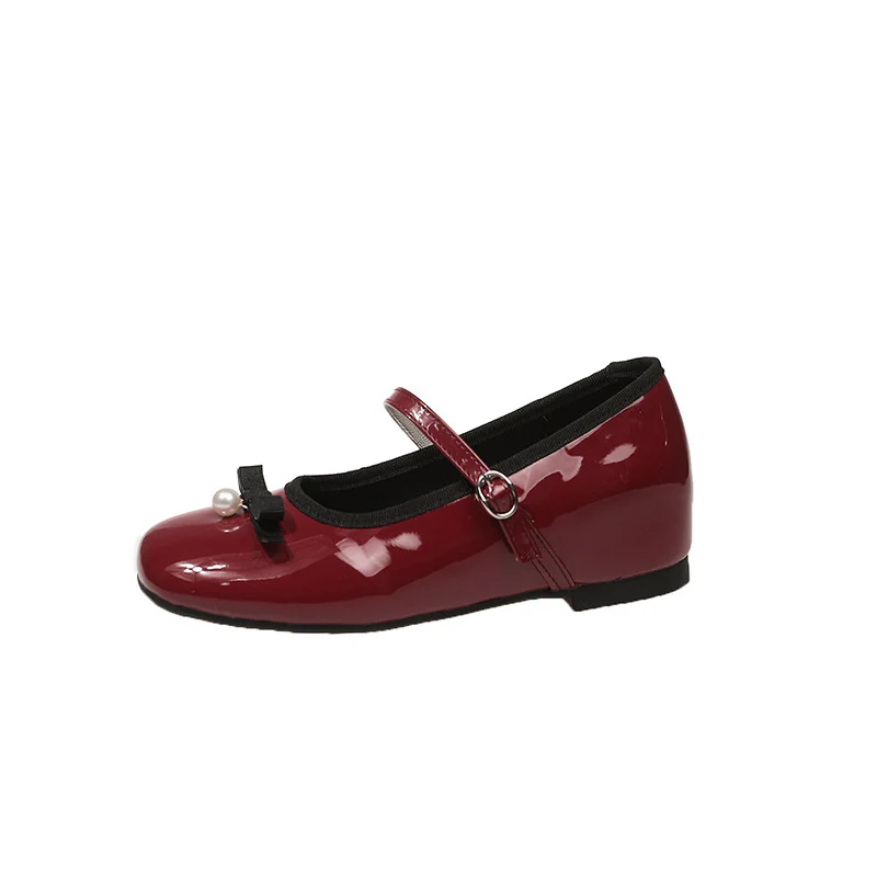 Damen Ballerinas mit modischer Schleife und perlenverziertem Riemen Heidi Mode - Image 5