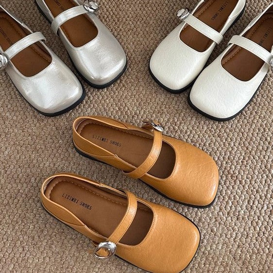 Damen Ballerinas mit modischer Schnallen-Applikation und bequemem Fußbett Heidi Mode - Image 4