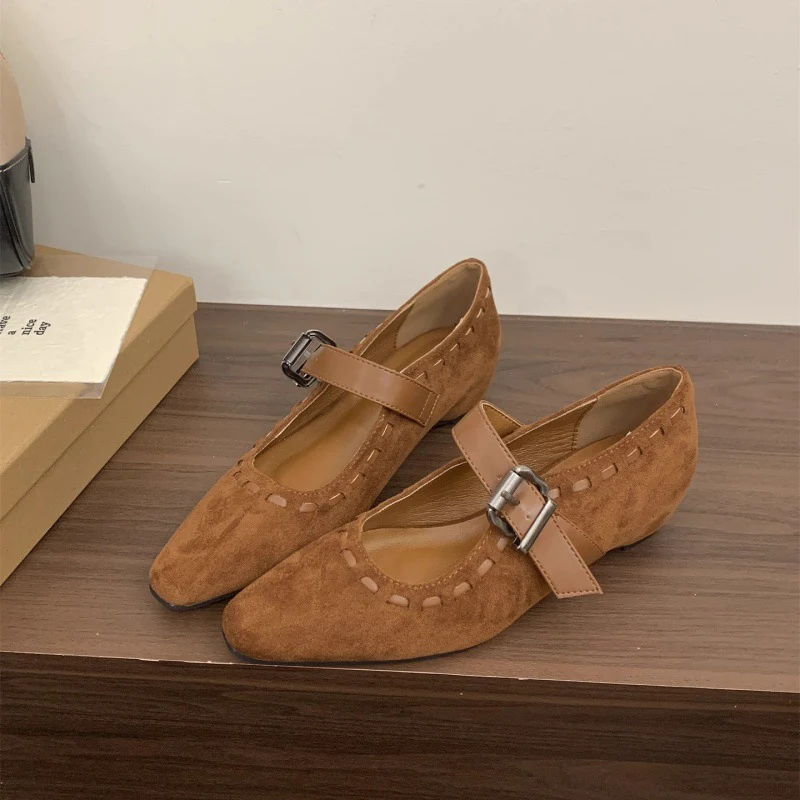 Damen Ballerinas mit modischer Schnallenapplikation und elegantem Spitzendesign Heidi Mode - Image 7