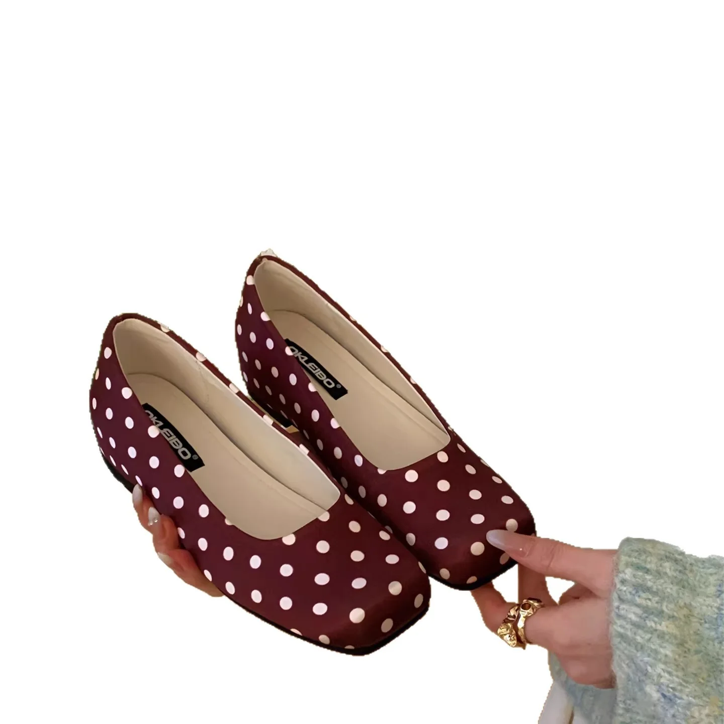 Damen Ballerinas mit polka Punkte Design und komfortablem Innenfutter Heidi Mode - Image 5