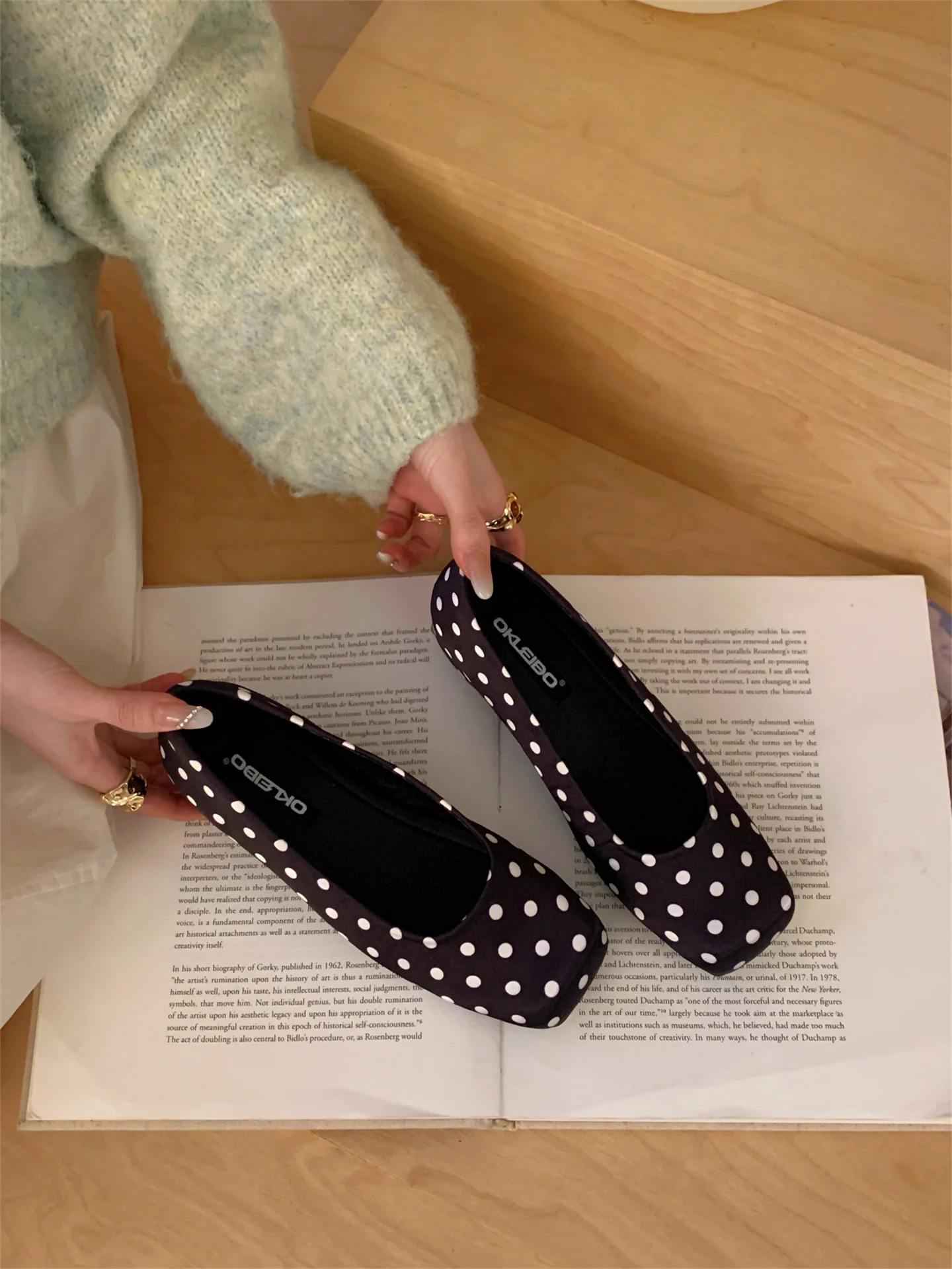 Damen Ballerinas mit polka Punkte Design und komfortablem Innenfutter Heidi Mode - Image 7