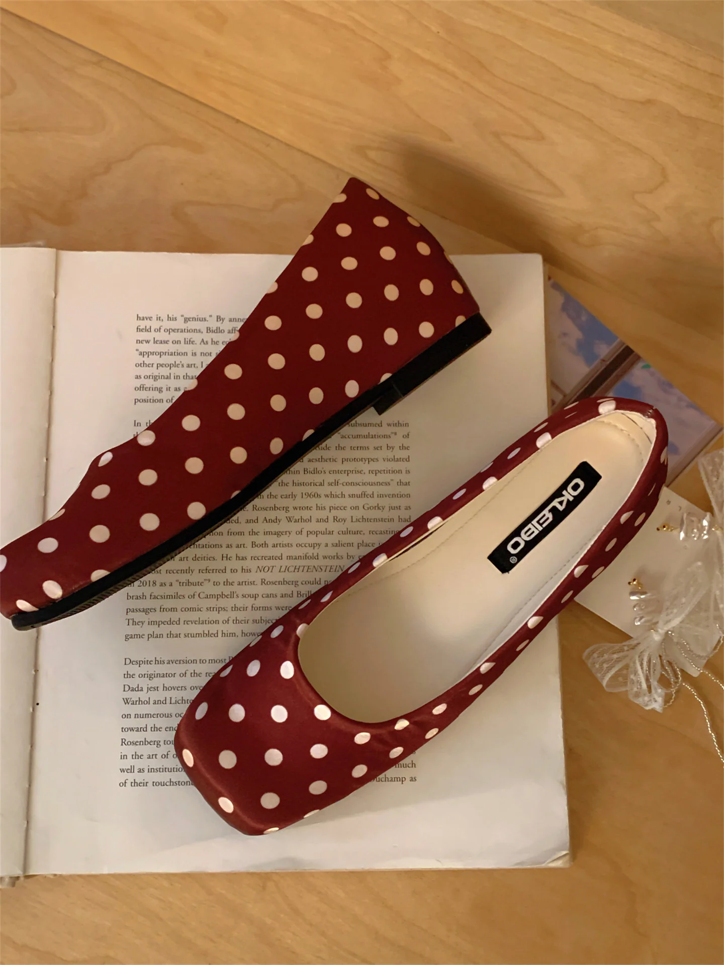 Damen Ballerinas mit polka Punkte Design und komfortablem Innenfutter Heidi Mode - Image 8