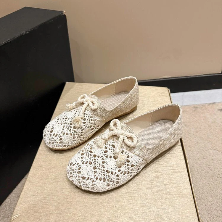 Damen Ballerinas mit Raffinierter Häkelspitze und Hochwertigem Obermaterial Heidi-Mode - Image 3