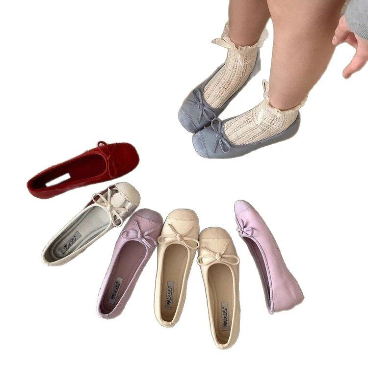 Damen Ballerinas mit schimmerndem Obermaterial und modischem Schleifendesign Heidi Mode - Image 5
