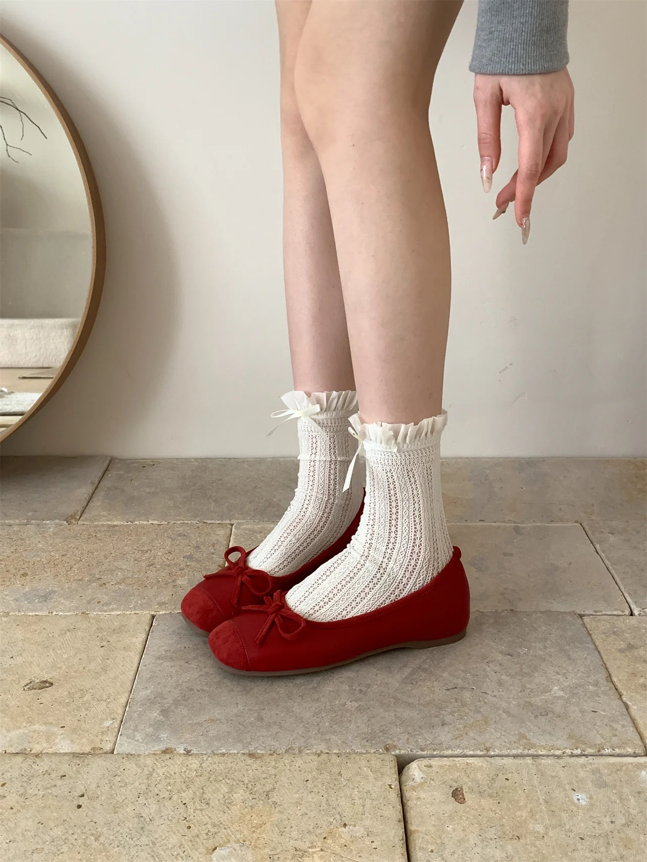 Damen Ballerinas mit schimmerndem Obermaterial und modischem Schleifendesign Heidi Mode - Image 8