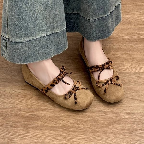 Damen Ballerinas mit süßem Katzenohren-Design und verspieltem Bindeband Heidi Mode - Image 3