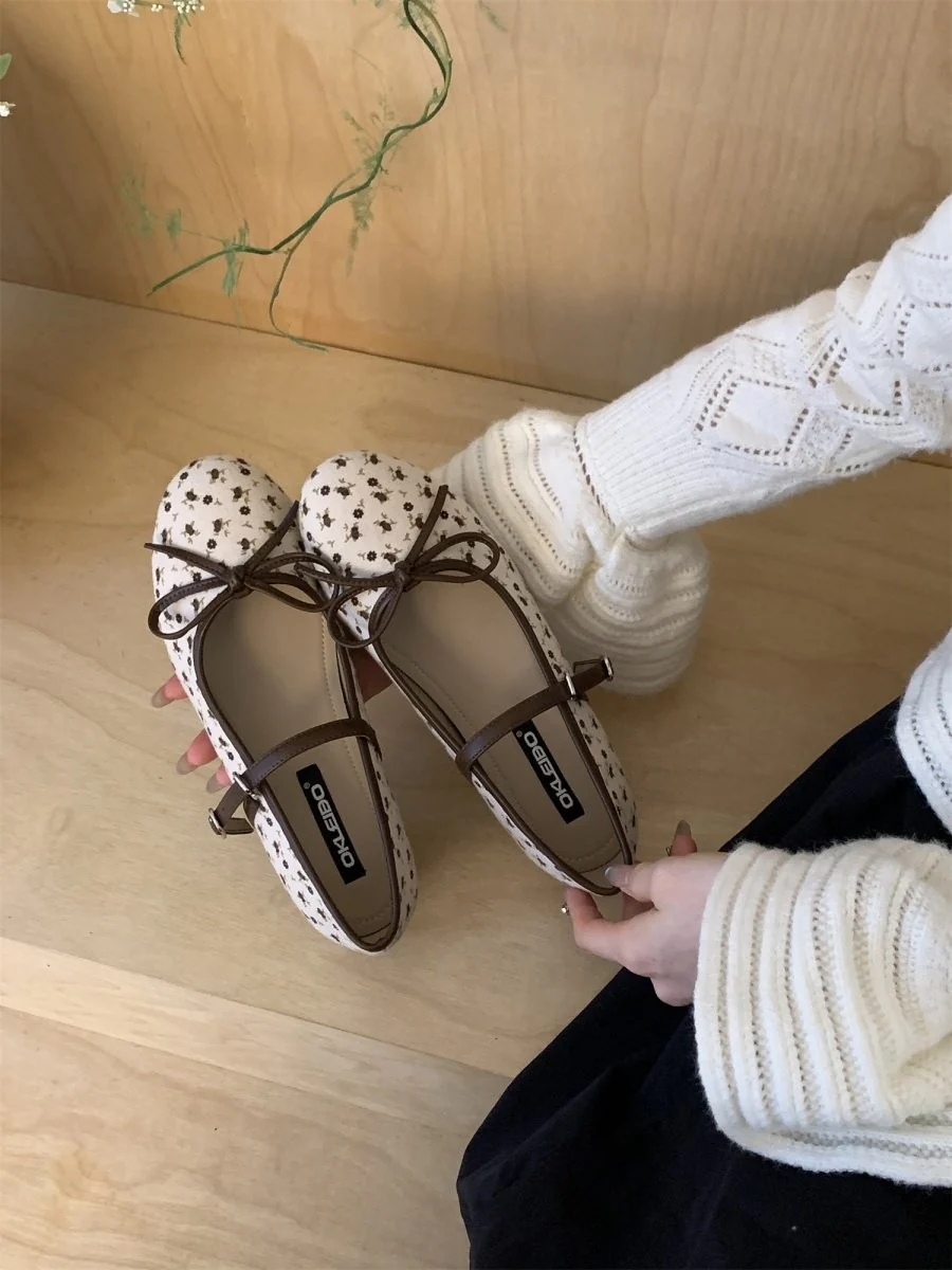 Damen Ballerinas mit verspieltem Blumenmuster Heidi Mode - Image 9