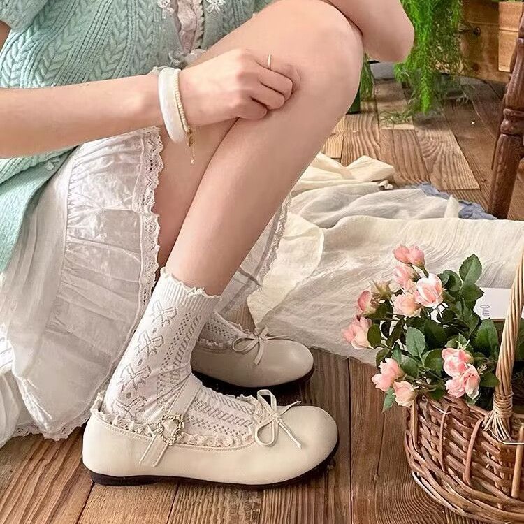 Damen Ballerinas mit verspielten Details und edler Schnürung Heidi Mode - Image 2