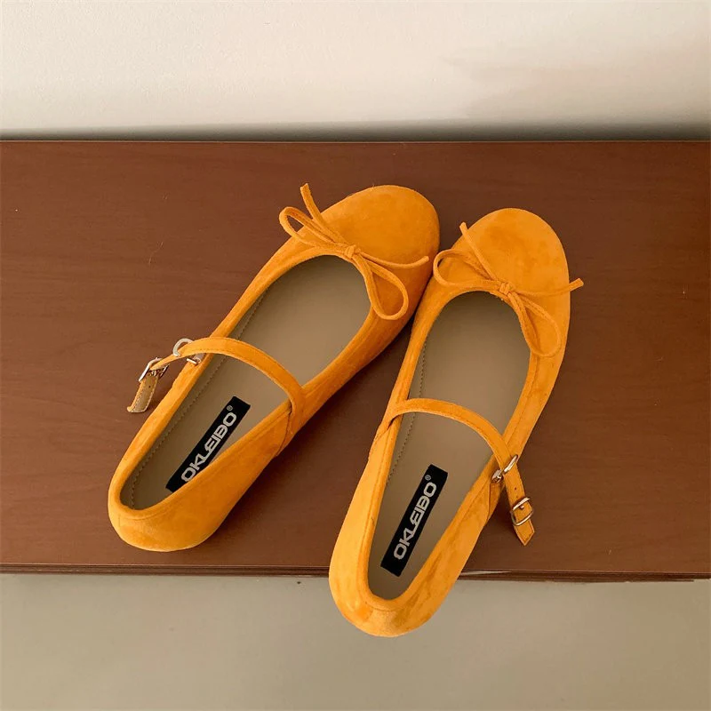 Damen Ballerinas mit verstellbarem Riemen und dekorativem Schleifenakzent Heidi Mode - Image 8
