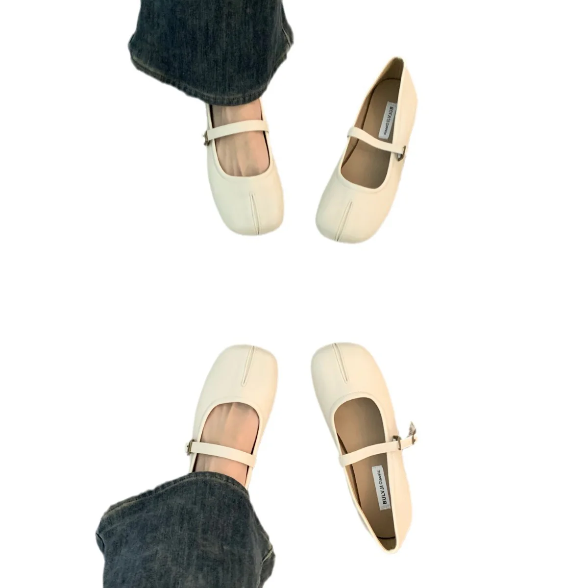 Damen Ballerinas mit verstellbarem Riemen und dekorativen Details Heidi Mode - Image 5