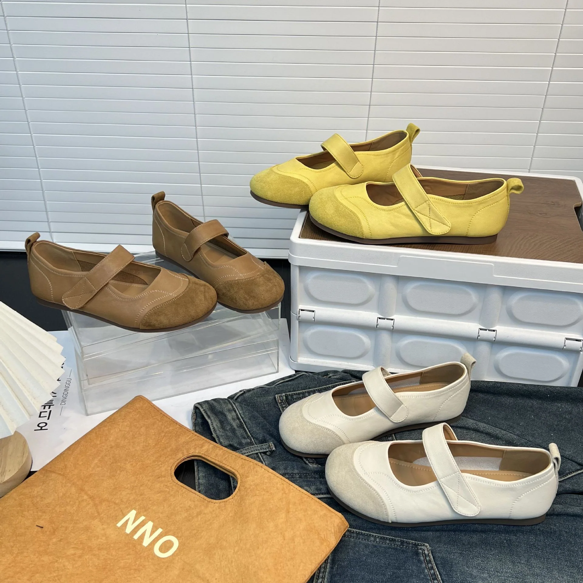 Damen Ballerinas mit verstellbarem Riemen und gepolsterter Innensohle Heidi Mode - Image 4