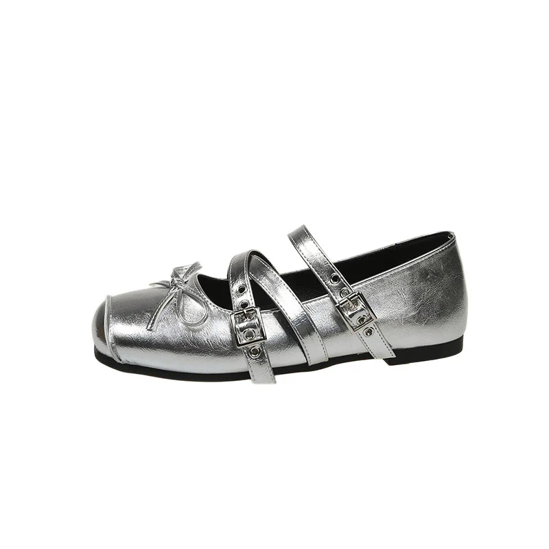 Damen Ballerinas mit verstellbarem Riemen und modischem Schleifendetail Heidi Mode - Image 6