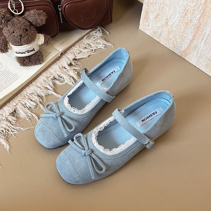Damen Ballerinas mit verstellbarem Riemen und zarten Spitzendetails Heidi Mode - Image 8