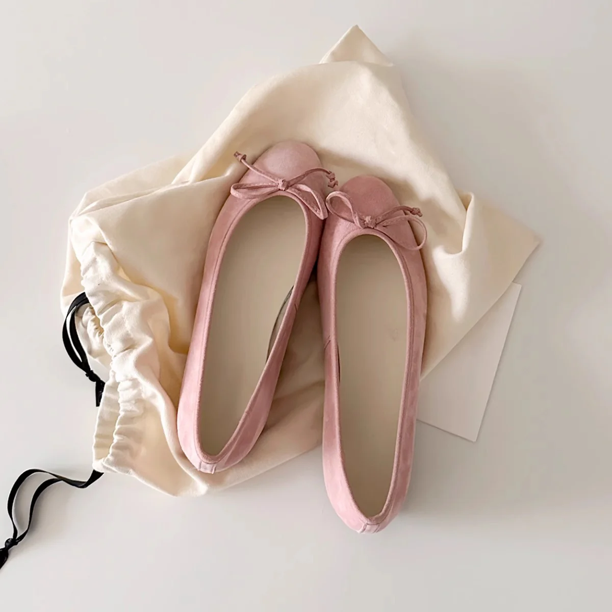 Damen Ballerinas mit zartem Schleifen-Detail und hochwertigem Wildleder Heidi Mode - Image 8