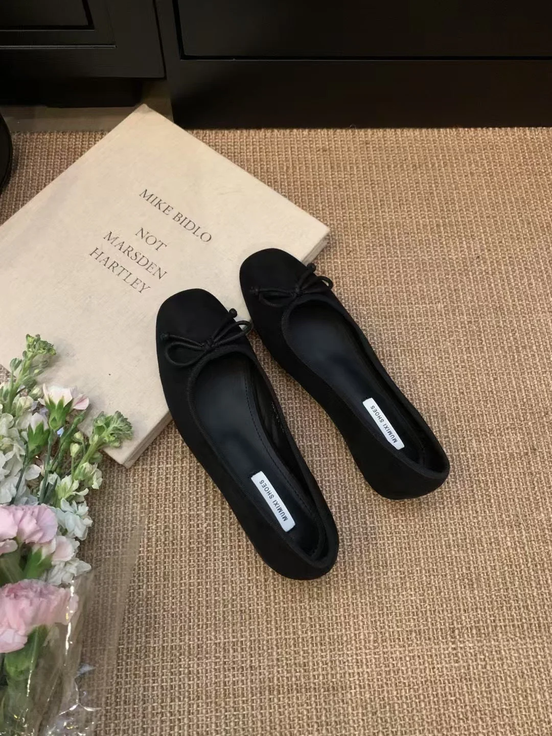Damen Ballerinas mit Zierlichem Schleifendetail und Samtiger Oberflächenstruktur Heidi-Mode - Image 6