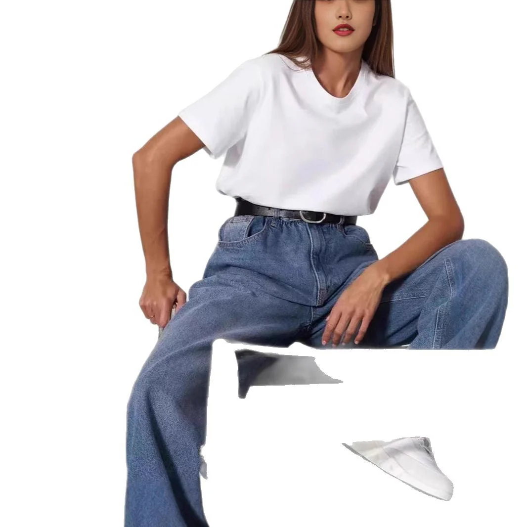 Damen Basic T-Shirt mit Hochwertiger Baumwollqualität und Lässigem Schnitt Heidi-Mode - Image 5