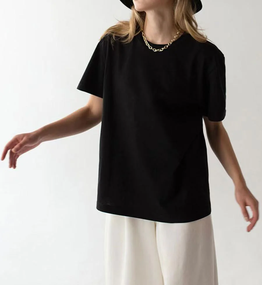 Damen Basic T-Shirt mit Hochwertiger Baumwollqualität und Lässigem Schnitt Heidi-Mode - Image 8