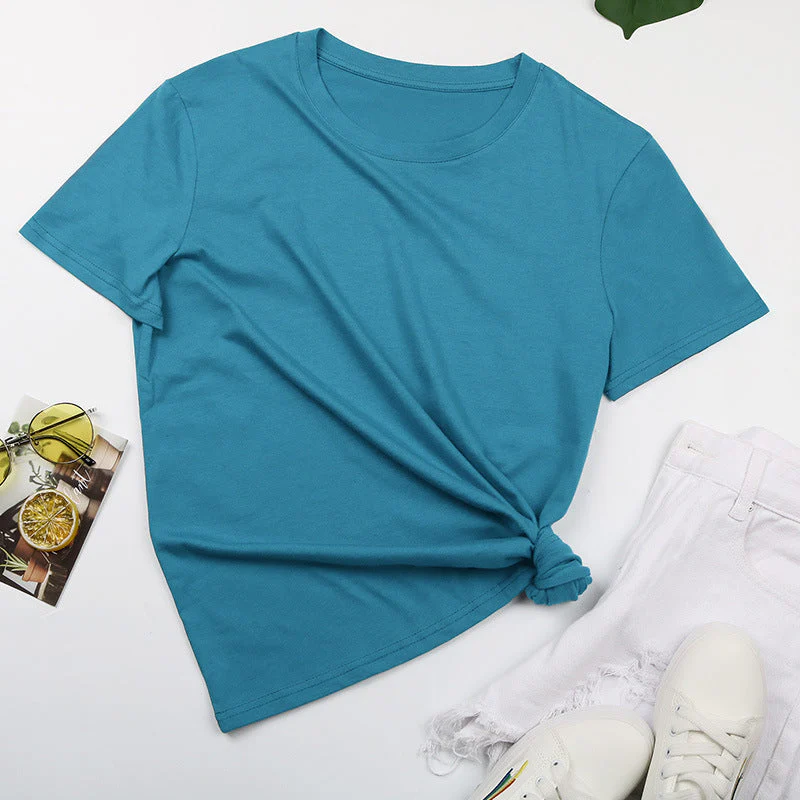 Damen Basic T-Shirt mit Lässigem Schnitt und Hochwertiger Baumwollqualität Heidi-Mode - Image 3