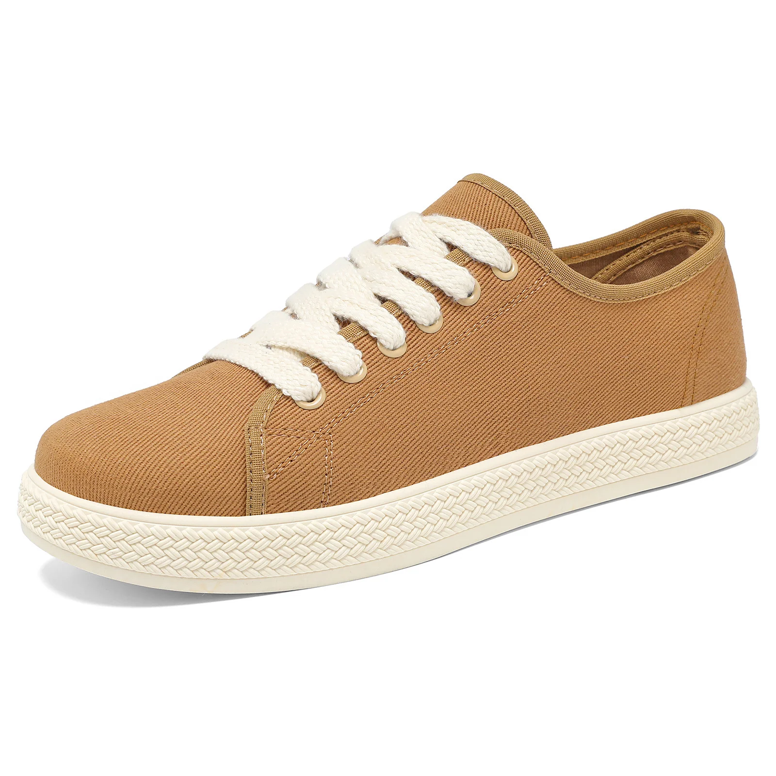 Damen Baumwoll-Sneaker mit natürlichem Obermaterial und rutschfester Sohle Heidi Mode - Image 4