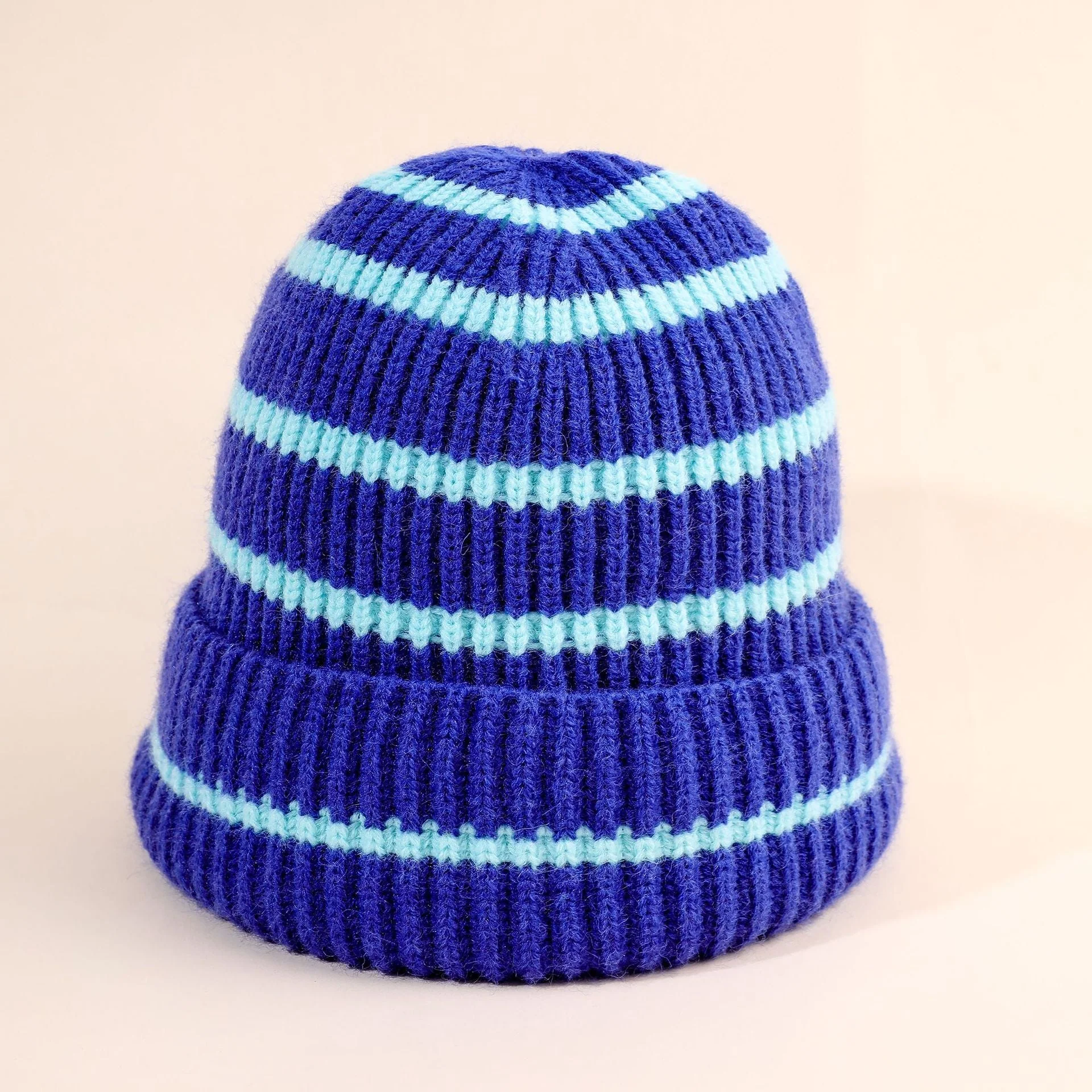 Damen Beanie-Mütze mit Gestreiftem Design und Weichem Innenfutter Heidi-Mode - Image 3