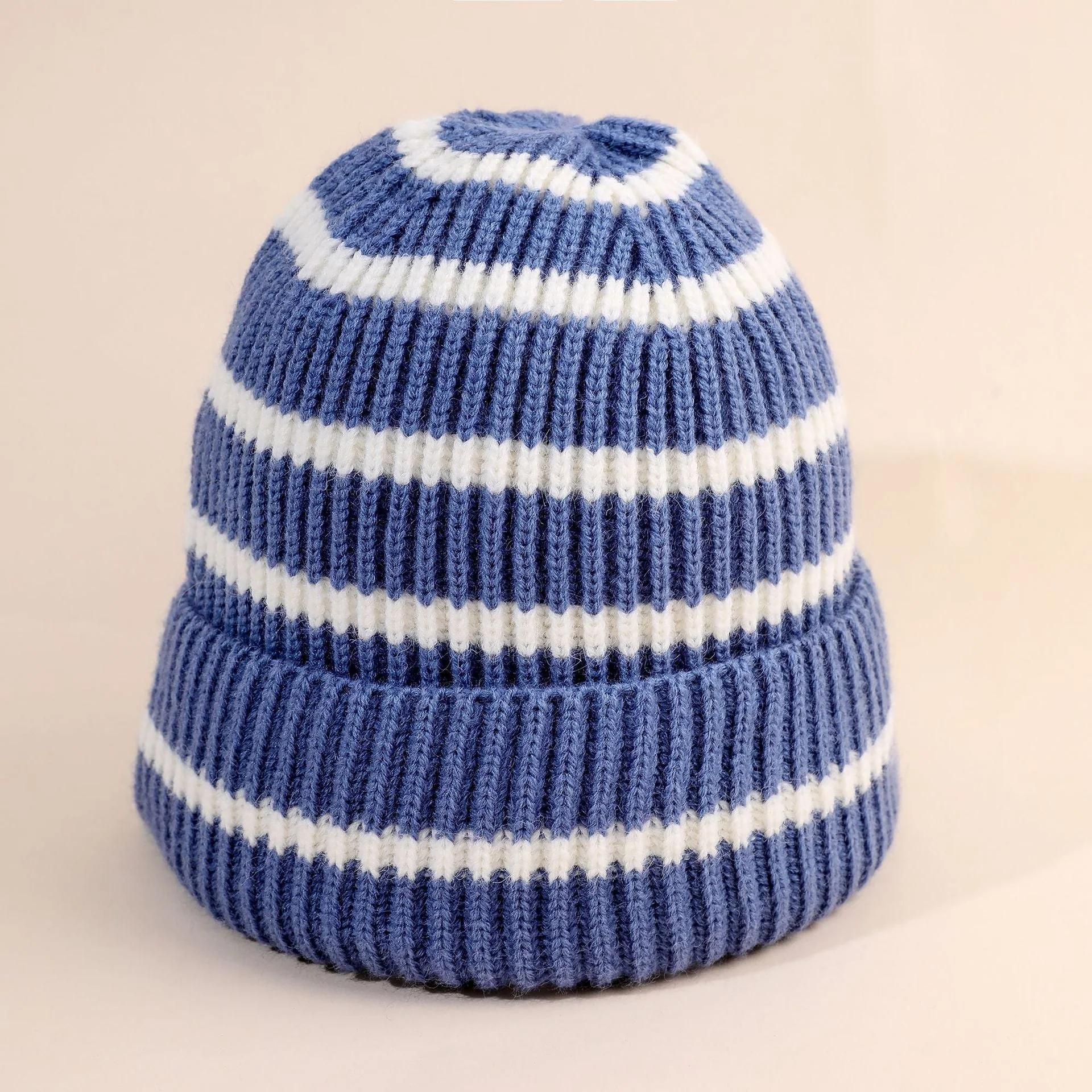 Damen Beanie-Mütze mit Gestreiftem Design und Weichem Innenfutter Heidi-Mode - Image 4