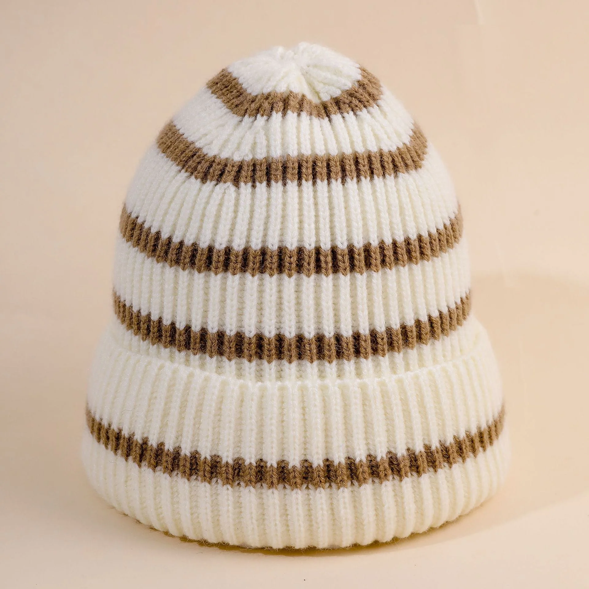 Damen Beanie-Mütze mit Gestreiftem Design und Weichem Innenfutter Heidi-Mode - Image 9