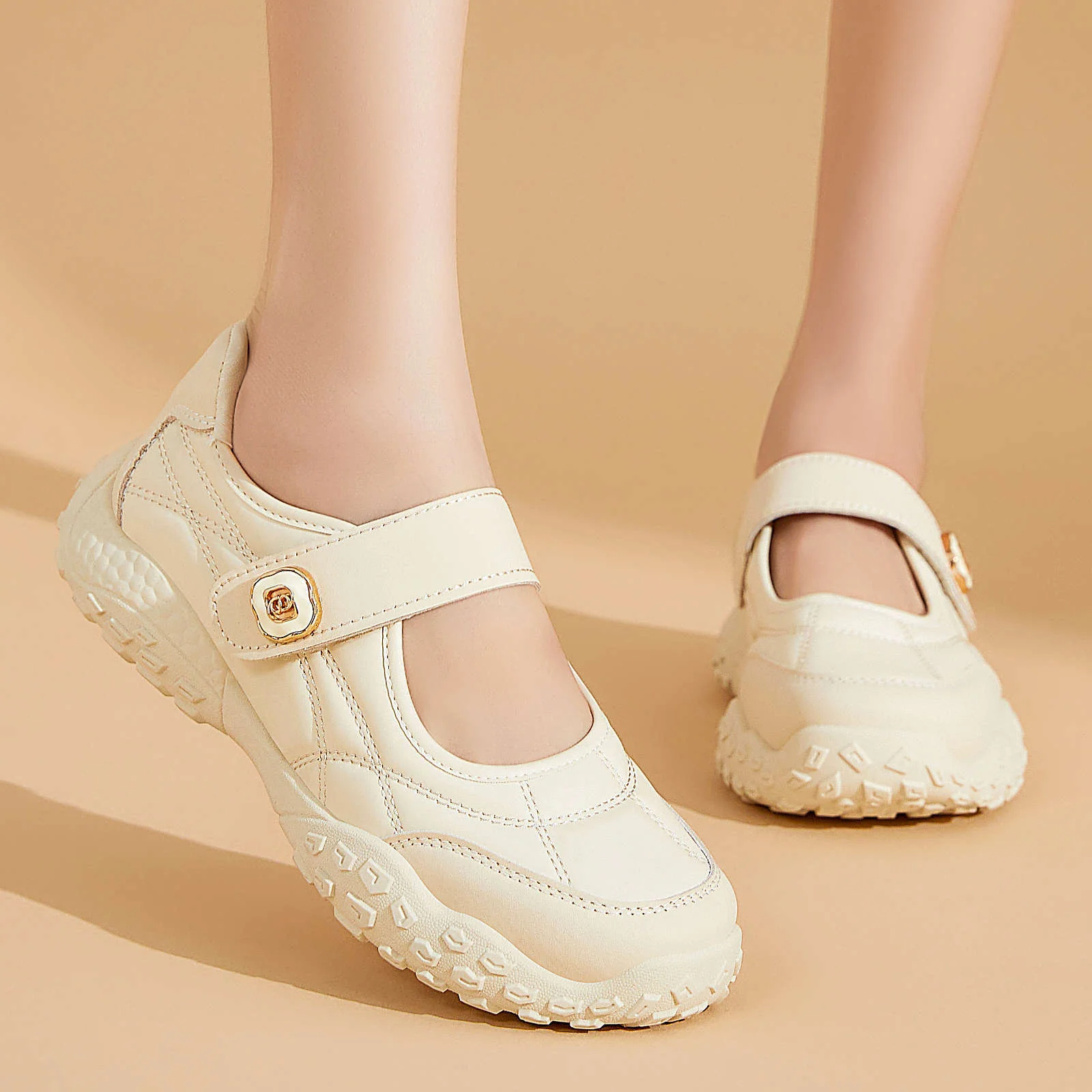 Damen bequeme Alltagsschuhe mit flexiblem Klettverschluss Heidi Mode - Image 4