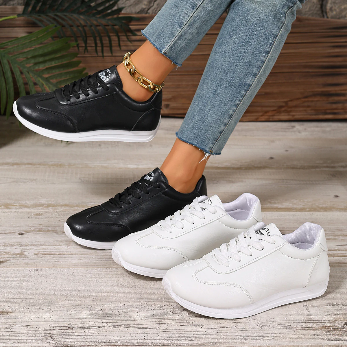 Damen Bequeme Alltagssneakers mit atmungsaktiver Obermaterialstruktur Heidi Mode - Image 3