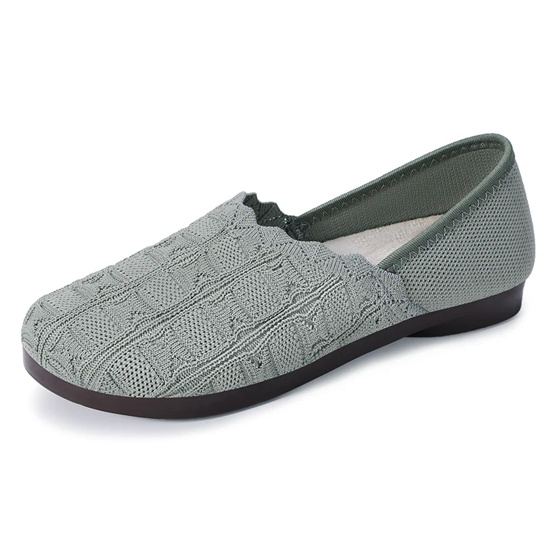 Damen Bequeme Ballerinas aus atmungsaktivem Strickmaterial Heidi Mode - Image 9