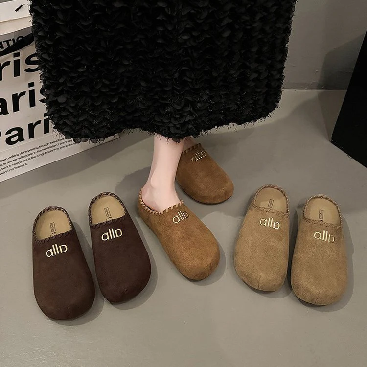 Damen Bequeme Clogs aus weichem Wildleder Heidi Mode - Image 4