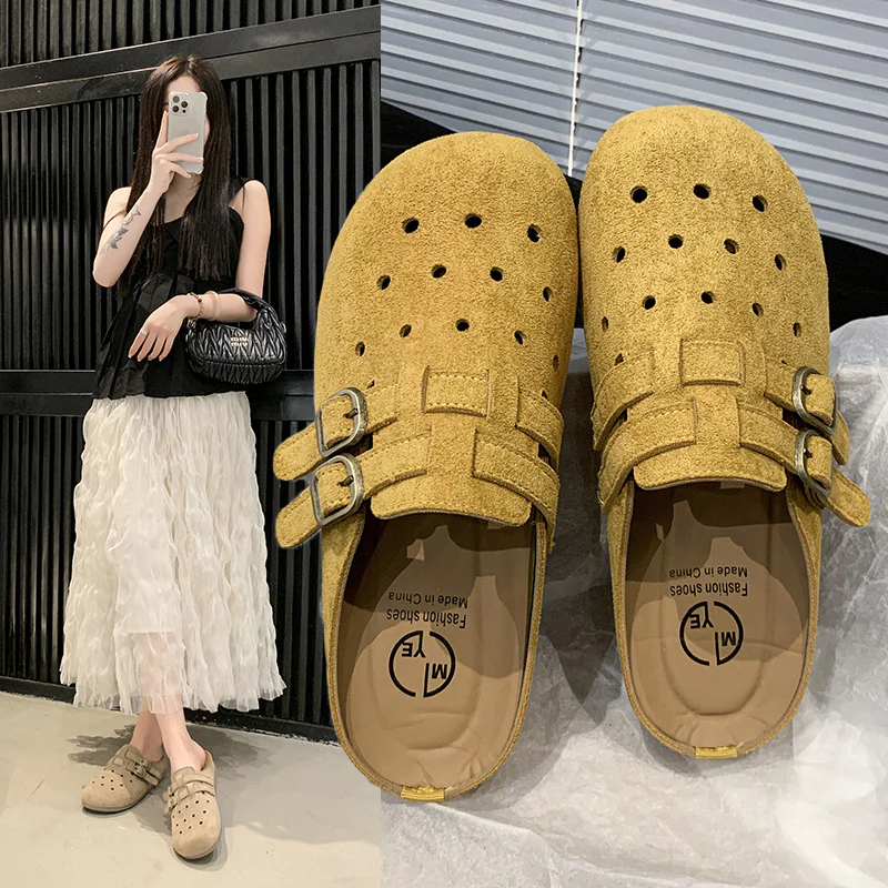 Damen bequeme Clogs mit doppeltem Schnallenverschluss Heidi Mode - Image 2