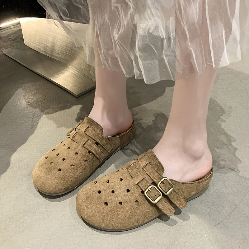 Damen bequeme Clogs mit doppeltem Schnallenverschluss Heidi Mode - Image 4