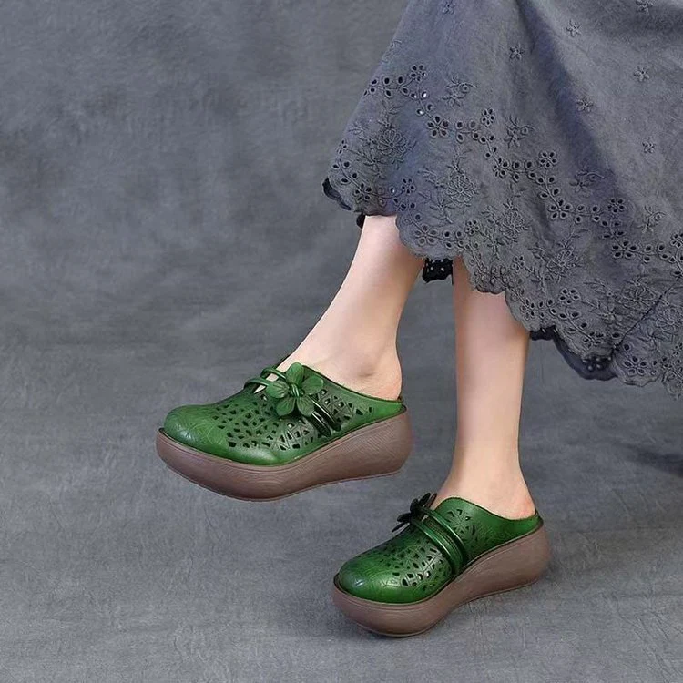Damen Bequeme Clogs mit modischem Blüten-Detail Heidi Mode - Image 7