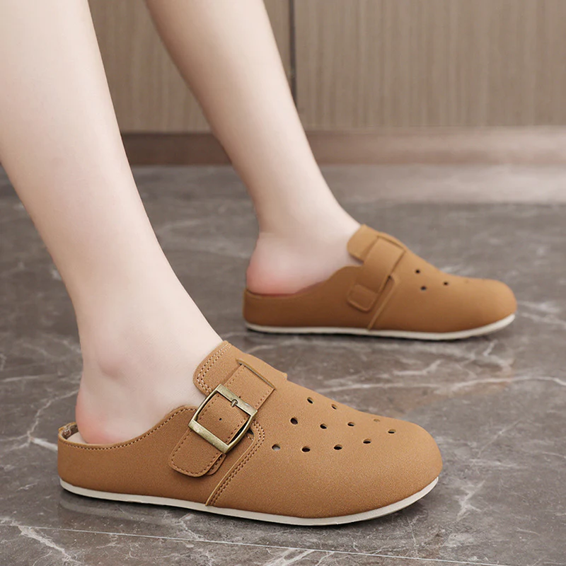 Damen Bequeme Clogs mit modischem Riemen und atmungsaktiver Obermaterialstruktur Heidi Mode - Image 4