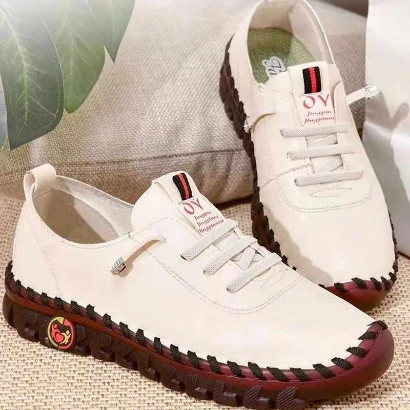Damen Bequeme Falt-Sneaker aus hochwertigem Leder Heidi Mode - Image 3