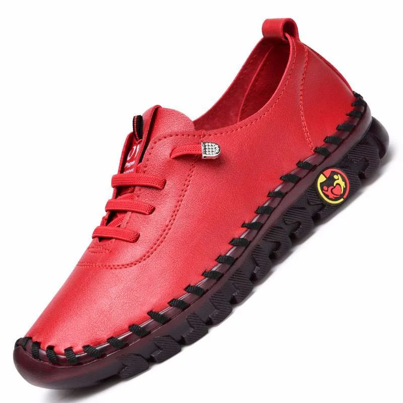 Damen Bequeme Falt-Sneaker aus hochwertigem Leder Heidi Mode - Image 4