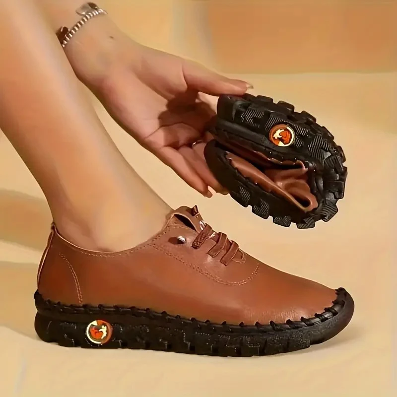 Damen Bequeme Falt-Sneaker aus hochwertigem Leder Heidi Mode - Image 8