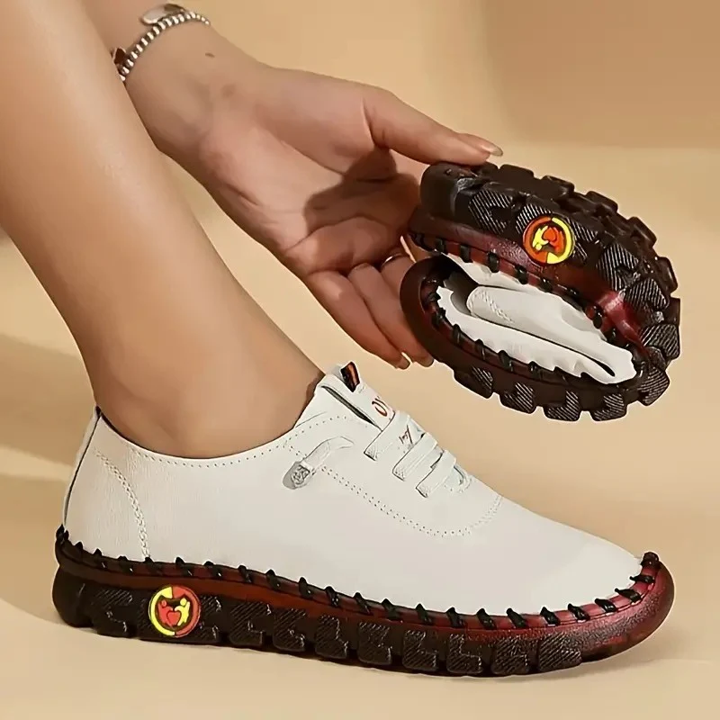 Damen Bequeme Falt-Sneaker aus hochwertigem Leder Heidi Mode - Image 9