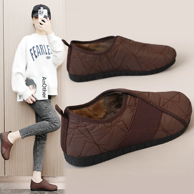 Damen Bequeme Fleece Slippers mit praktischem Einstieg und rutschfester Sohle Heidi Mode - Image 2