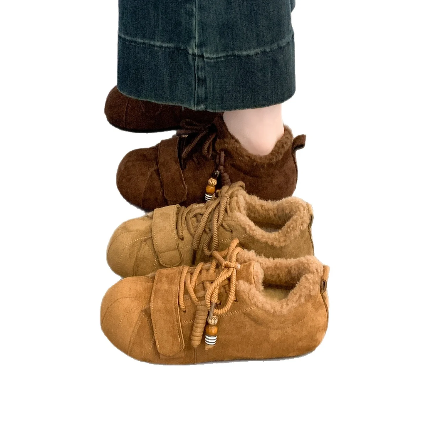 Damen Bequeme Fleece-Sneaker mit flauschigem Innenfutter Heidi Mode - Image 5