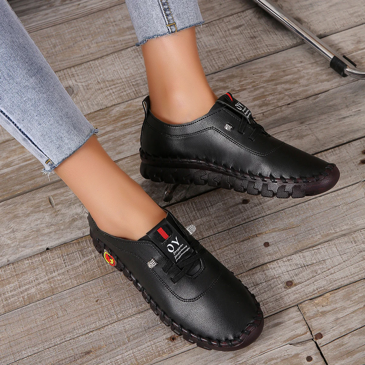 Damen bequeme Freizeit-Schuhe mit rutschfester Sohle und atmungsaktiven Einsätzen Heidi Mode - Image 7