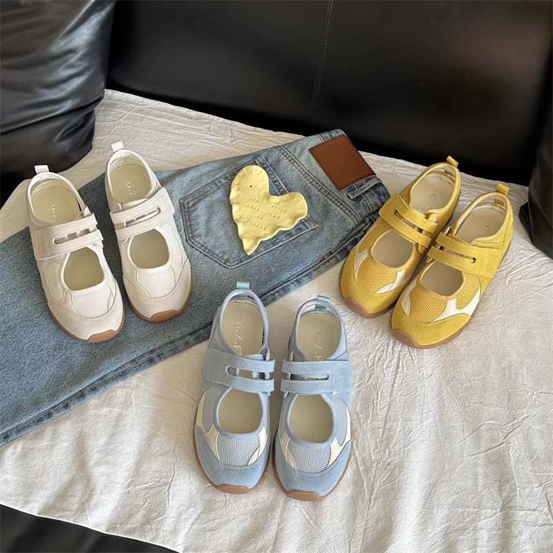 Damen Bequeme Freizeit-Sneaker mit atmungsaktivem Obermaterial und verstellbarem Klettverschluss Heidi Mode - Image 2