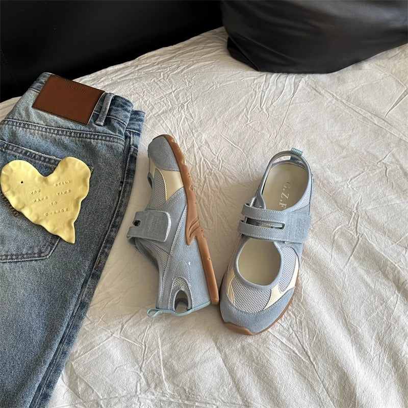 Damen Bequeme Freizeit-Sneaker mit atmungsaktivem Obermaterial und verstellbarem Klettverschluss Heidi Mode - Image 3